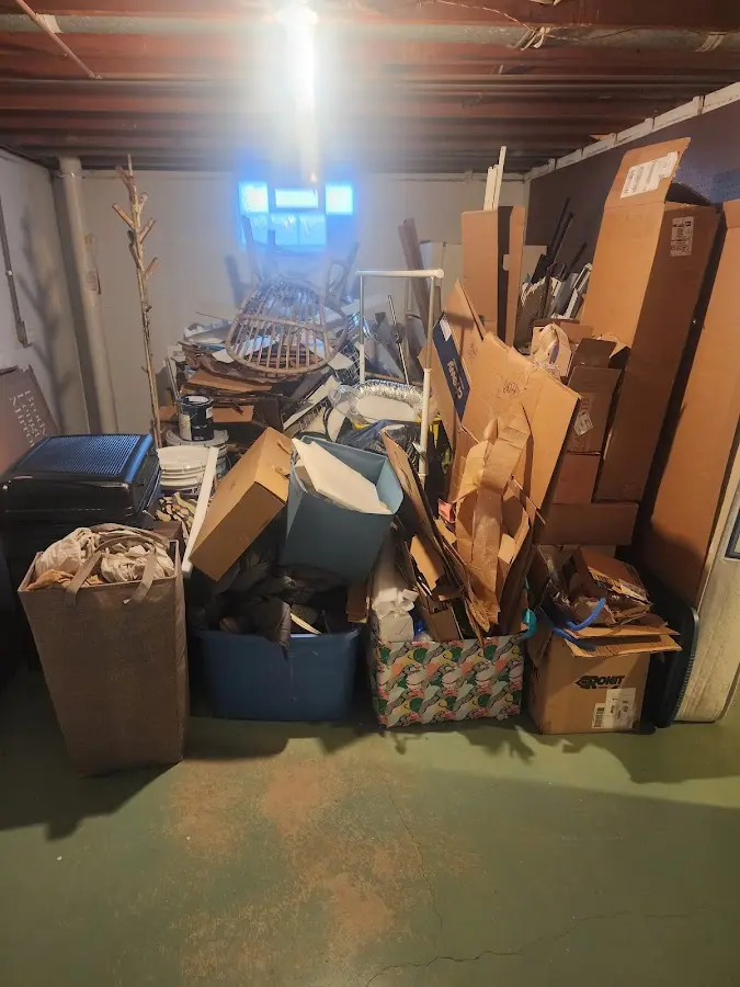 Roll-off dumpster container at job site for Construction Dumpster Rental in Wheeling